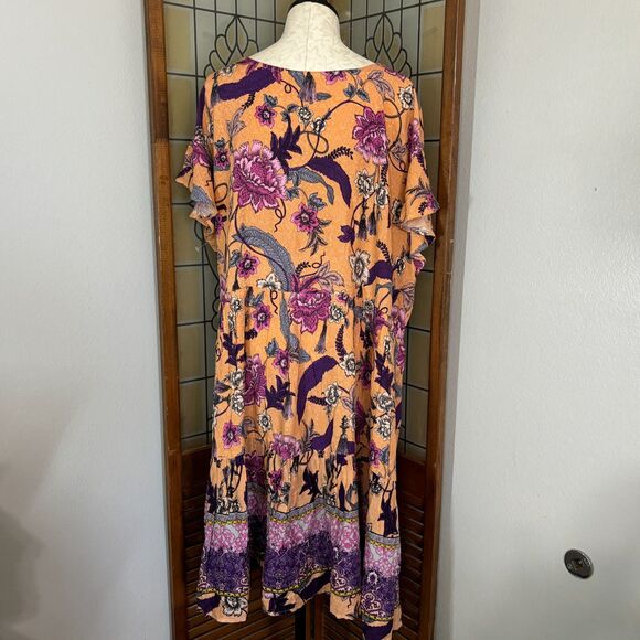 Loralette Journey Maxi Dress Peach Dulcie Easter Sunday Wedding Guest Size 26/28 - Picture 4 of 14